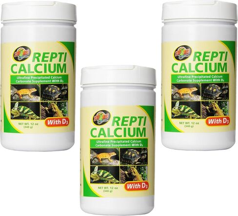 Zoo Med (3 Pack) Reptile Calcium with Vitamin D3, 12-Ounce Each in Saudi Arabia