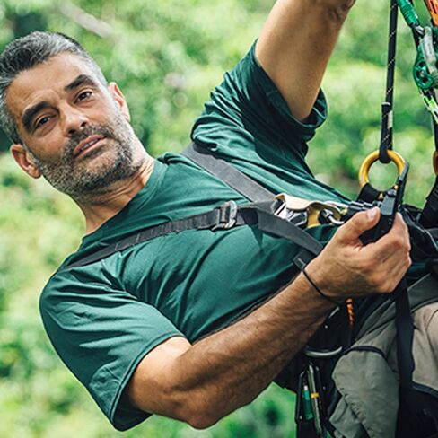 S.E.PEAK 25kN Aluminum Rappel Ring, Perfect Tension O-Ring, Connection Ring for Rock Climbing, Arborist, Hammock, Rescue, Slackline, Gold/Blue in Saudi Arabia