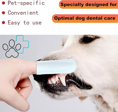 60 قطعة من مناديل تنظيف أسنان الحيوانات الأليفة من آي هوم سيت للكلاب والقطط، مناديل مبللة للتنظيف المعتدل والعناية باللثة للحيوانات الأليفة من أجل نفس منعش وتقليل البلاك والجير in Kuwait