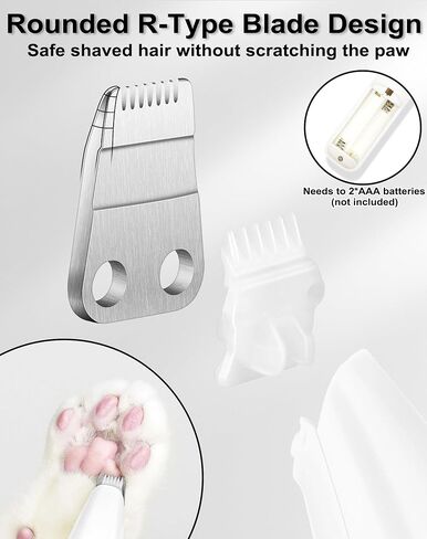 lexflext Dog Grooming Clippers, Dog Paw Trimmer with Detachable Ceramic Blade for Trimming Small Areas of Pet's Hair, Low Noise Paw Grooming Shaver for Cat's Eyes Face Ears Paws (Blue) in Kuwait
