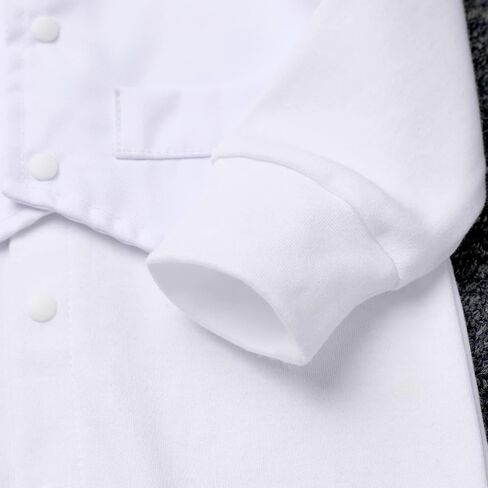 IDOPIP Baby Boy Gentleman White Shirt Waistcoat Bowtie Tuxedo Jumpsuit Overall Romper Birthday Outfit Formal Suit 0-18M in Saudi Arabia