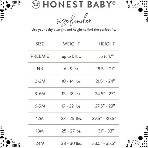 HonestBaby baby-boys 5-pack Long Sleeve Bodysuits One-piece 100% Organic Cotton for Infant Baby Boys, Unisex in Saudi Arabia