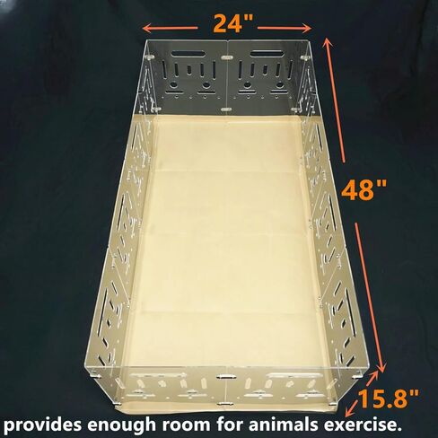 قفص كبير فاخر شفاف لخنزير غينيا للحيوانات الصغيرة مع بطانة ورقية مقاومة للماء in Kuwait