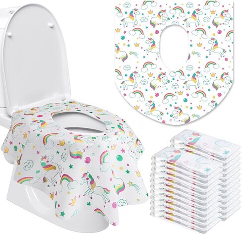 Reginary 25 Packs Disposable Toilet Seat Covers Extra Large Individually Wrapped for Kids and Adults, Portable Non Slip Waterproof Potty Seat Covers for Toddlers Potty Training, Travel in Saudi Arabia