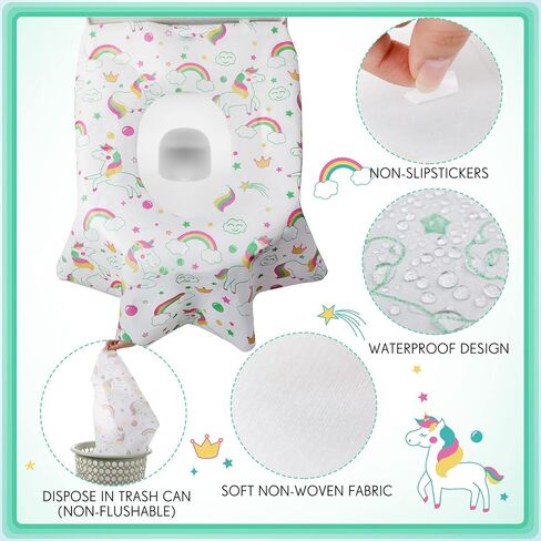 Reginary 25 Packs Disposable Toilet Seat Covers Extra Large Individually Wrapped for Kids and Adults, Portable Non Slip Waterproof Potty Seat Covers for Toddlers Potty Training, Travel in Saudi Arabia