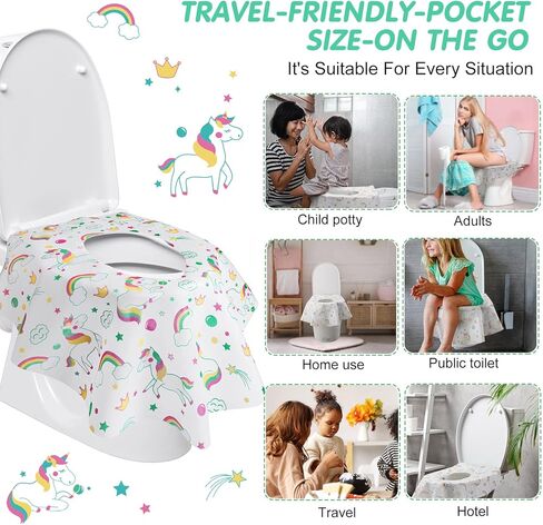Reginary 25 Packs Disposable Toilet Seat Covers Extra Large Individually Wrapped for Kids and Adults, Portable Non Slip Waterproof Potty Seat Covers for Toddlers Potty Training, Travel in Saudi Arabia