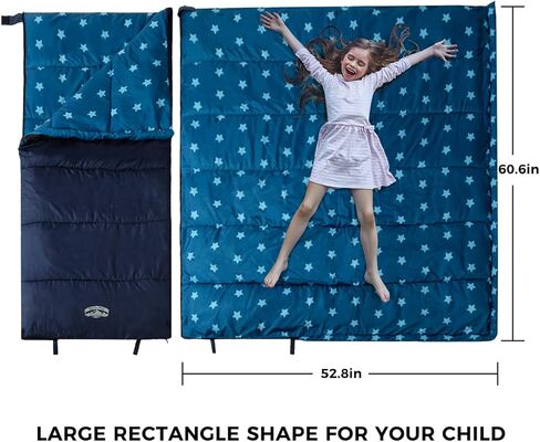 حقيبة نوم اصطناعية باسيفيك باس 50F مع حقيبة ضغط - حجم الأطفال in Kuwait