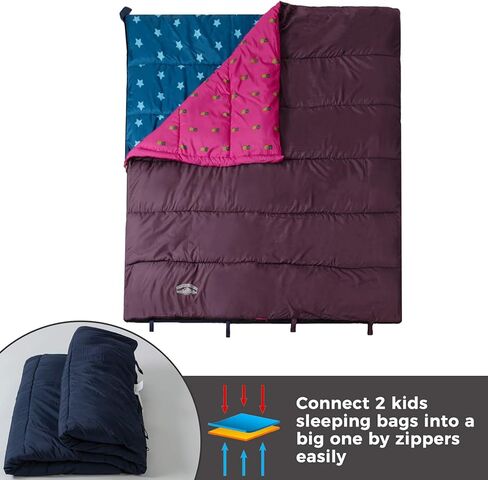 حقيبة نوم اصطناعية باسيفيك باس 50F مع حقيبة ضغط - حجم الأطفال in Kuwait