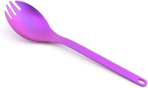 Snow Peak Titanium Spork for Outdoor Use, Portable and Durable, Titanium | Lightweight, Perfect for Camping, Backpacking, Hiking & Everyday Use, Premium Anodized Titanium in Saudi Arabia