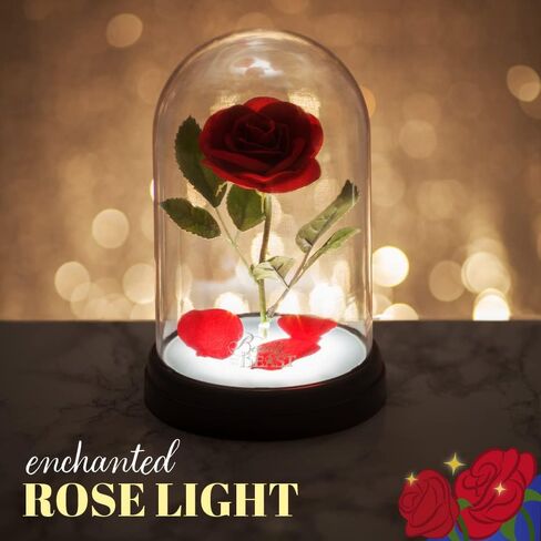 Paladone Beauty and The Beast Enchanted Rose Light, Touch Activated, Officially Licensed Disney Merchandise in Saudi Arabia
