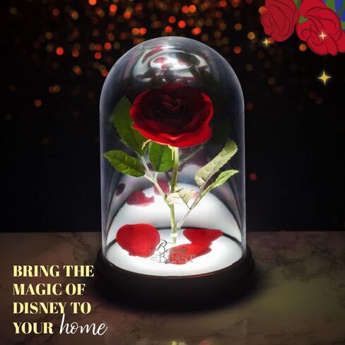 Paladone Beauty and The Beast Enchanted Rose Light, Touch Activated, Officially Licensed Disney Merchandise in Saudi Arabia