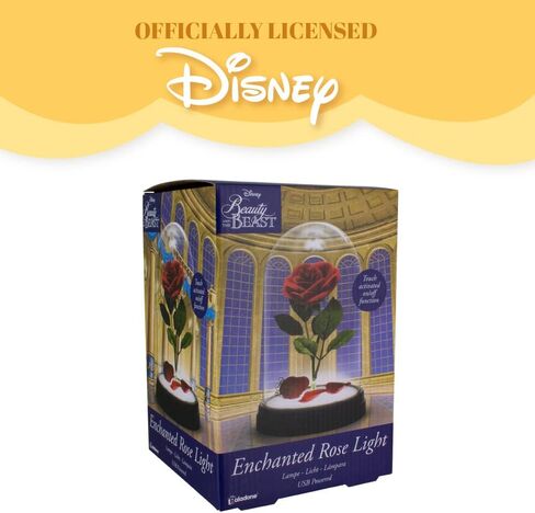 Paladone Beauty and The Beast Enchanted Rose Light, Touch Activated, Officially Licensed Disney Merchandise in Saudi Arabia