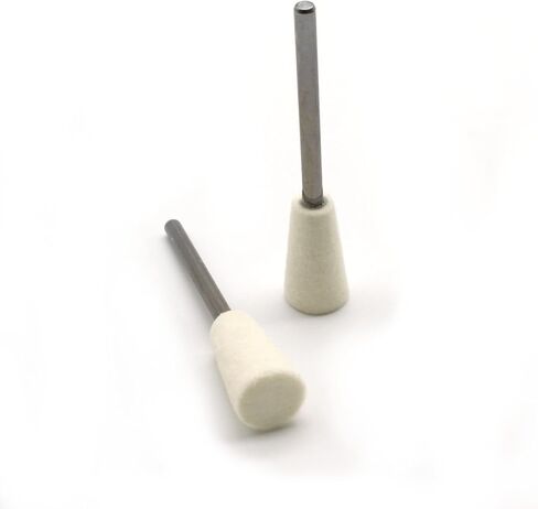 TMAX 10 pc Felt Burrs Wool Bob Polishing Grinding #9 Inverted Cone 10 mm 3/8 Inch with 1/8 Inch Shank for Dremel Rotary Tools in Saudi Arabia