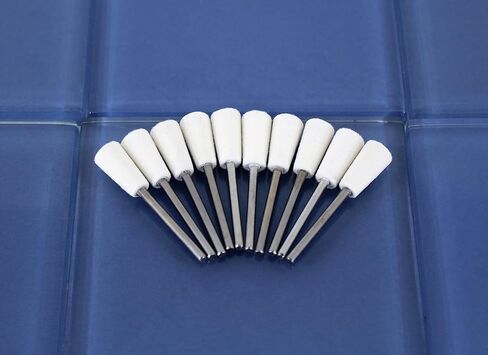 TMAX 10 pc Felt Burrs Wool Bob Polishing Grinding #9 Inverted Cone 10 mm 3/8 Inch with 1/8 Inch Shank for Dremel Rotary Tools in Saudi Arabia