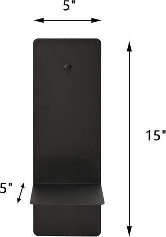 MARKVILLE Black Wall Candle Holders Decorative Set of 2, Modern Wall Sconce Candle Holder Farmhouse Wall Decor for Living Room, Black Metal Wall Decor Bedroom Dining Room Wall Art Decorations for Home in Kuwait