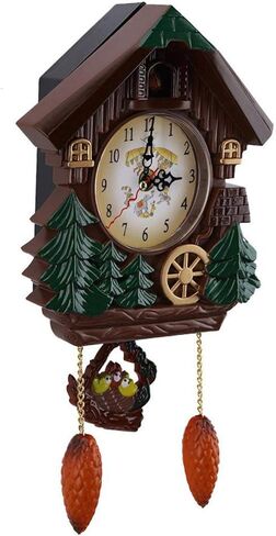 اومابيتا ساعة كوكو كلاسيكية فريدة من نوعها من الخشب العتيق بتصميم غابة تقليدية صامتة مصنوعة يدويا لغرفة المعيشة والمكتب والمقهى والمطعم in Kuwait