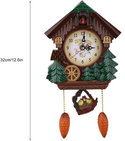 اومابيتا ساعة كوكو كلاسيكية فريدة من نوعها من الخشب العتيق بتصميم غابة تقليدية صامتة مصنوعة يدويا لغرفة المعيشة والمكتب والمقهى والمطعم in Kuwait