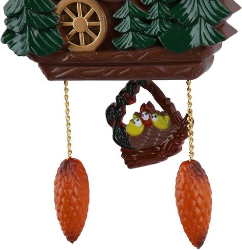 اومابيتا ساعة كوكو كلاسيكية فريدة من نوعها من الخشب العتيق بتصميم غابة تقليدية صامتة مصنوعة يدويا لغرفة المعيشة والمكتب والمقهى والمطعم in Kuwait