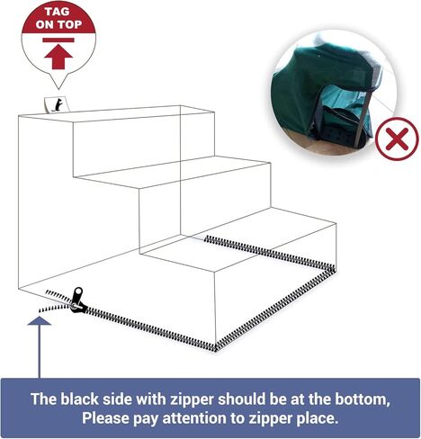 سلالم الكلاب من نامسان لأسرة عالية للكلاب الصغيرة، خطوات للحيوانات الأليفة ذاتية التجميع للكلاب الصغيرة والمتوسطة والقطط، خطوات للكلاب غير قابلة للانزلاق للأريكة، غطاء قابل للغسل، ارتفاع 12.2 بوصة، أخضر/رمادي in Kuwait