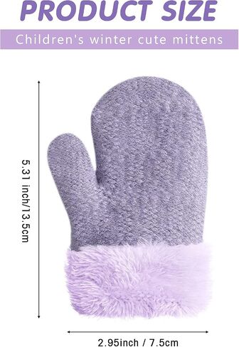 6 Pairs Toddler Mittens Fleece Lined Baby Winter Mittens Knitted Toddler Girls Mittens Warm Stretch Kids Winter Fleece Gloves for Boys Girls 0-4 Years Old in Saudi Arabia