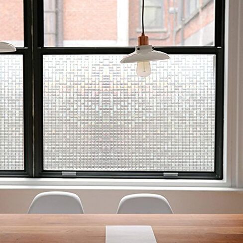 Privacy Window Films, Transparent Glass Tint Static Cling Treatment Reflects Rainbow Effect with Sunlight - Home Protection and Decorative, Heat Control, UV Prevention (11.81*78.7inch, Black Crystal) in Saudi Arabia