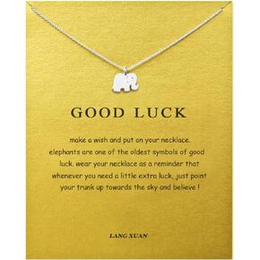 LANG XUAN Friendship Compass Necklace Good Luck Butterfly Pendant Chain Necklace with Message Card Gift Card for Women in Kuwait