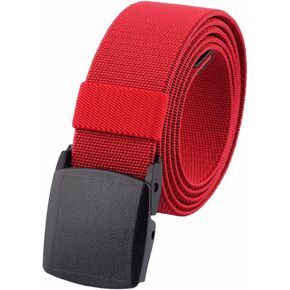 moonsix Men's Elastic Belt,Outdoor Military Tactical Duty Web Belt with Plastic Buckle