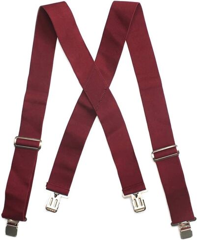 Melo Tough Men's Suspenders Fully Elastic 2 inch Wide X back Heavy Duty Tradesperson's Pants Suspender in Saudi Arabia