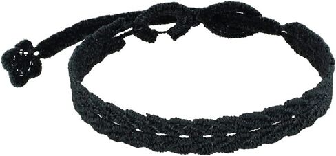 ليه بوليت جولز - سوار كروشياني للرجال من الدانتيل بلون اسود، قماش، نوع آخر, نسيج, نوع آخر in Kuwait