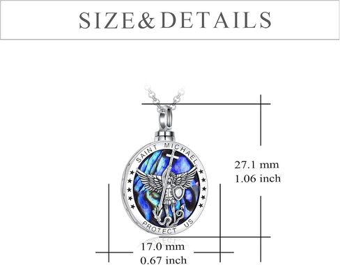 YFN Sterling Silver St Michael/St Christopher/Jesus/Virgin Mary Necklace for Men Boys Women Catholic/Protector/Talisman Michael Archangel Medal Necklace Jewelry 18+2" in Saudi Arabia