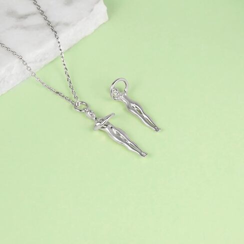 zaxsj Hug Couple Necklace 925 Sterling Silver Hugging Pendant Necklace Jewelry Valentine's Day Gifts for Women Wife Girlfriend in Kuwait