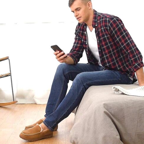 LseLom الأخفاف النعال للرجال رغوة الذاكرة داخلي في الهواء الطلق أحذية منزلية الصوف الدافئة شباشب لغرفة النوم الرجال الأخفاف in Kuwait