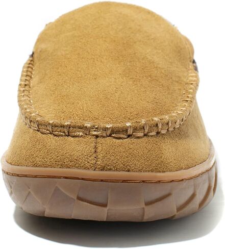 شباشب رجالية من NewDenBer بدون كعب دافئة من إسفنج الذاكرة من الجلد السويدي الناعم مبطنة بالقطيفة سهلة الارتداء في الأماكن المغلقة والمفتوحة أحذية منزلية in Kuwait