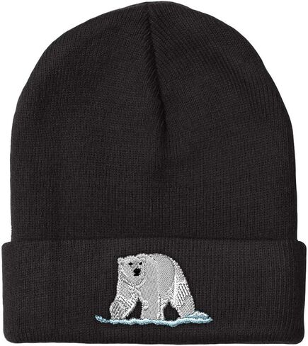 Beanies for Men Animal Wildlife Polar Bear Wild Animals Winter Hats for Women Acrylic Skull Cap 1 Size in Kuwait