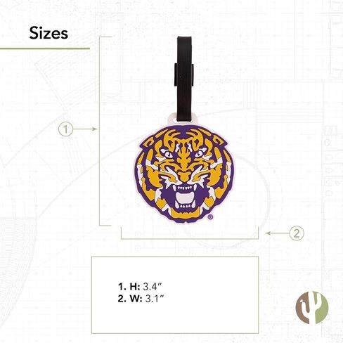 LSU Luggage Tag Tigers Geaux Louisiana State University Tags Bag (PVC Luggage Tag - Design B) in Saudi Arabia