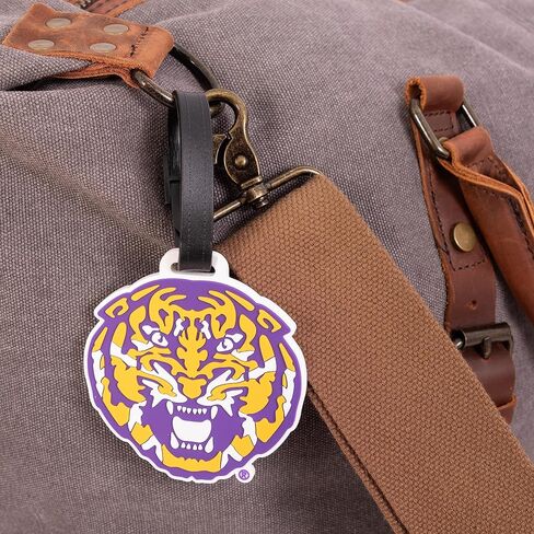 LSU Luggage Tag Tigers Geaux Louisiana State University Tags Bag (PVC Luggage Tag - Design B) in Saudi Arabia