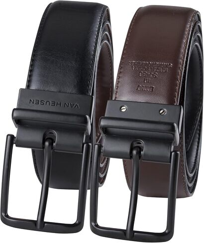 Van Heusen Men's Comfort Stretch Reversible Dress Belt, Brown/Black, Large (38-40) in Saudi Arabia