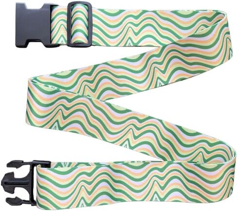 Suitcase Strap, Travel Belt, Suitcase Straps TSA Approved, Luggage Accessories for Travel, 2 Pack Luggage Belts (Mango Polka Dots) in Saudi Arabia
