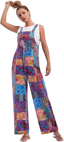 Women's Sleeveless Straps Dual Pockets Tie Front Overall Jumpsuit in Kuwait