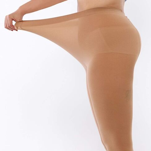 LASETA 2 أزواج من الجوارب غير الشفافة ذات الحجم الكبير للتحكم في جوارب طويلة عالية الخصر للنساء in Kuwait