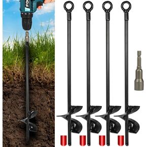 Earth Ground Anchor 18 Inch Heavy Duty Earth Anchors(1pcs)，3" Helix Diameter, Easy to Use with Drill，Can Be Used Canopies, Car Ports, Sheds, Swing Sets, Trampoline，Securing Animals in Saudi Arabia