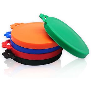 جويو 5 قطع من اغطية علب طعام الحيوانات الاليفة من السيليكون لجميع مقاسات الكلاب والقطط القياسية، متعددة الالوان in Kuwait