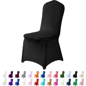 AlGaiety Spandex Chair Cover,25PCS,Chair Covers,Living Room Chair Covers,Removable Chair Cover Washable Protector Stretch Chair Cover for Party, Banquet,Wedding Event,Hotel(White)