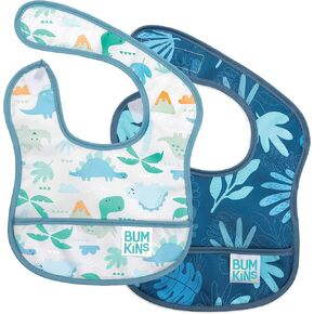 Bumkins Bibs, for Baby Girl or Boy, Infant 3-9 Months, Essential Must Have for Eating, Feeding, Baby Led Weaning, Mess Saving Waterproof Soft Fabric, Starter Bib 2-pk Watercolors and Brushstrokes in Saudi Arabia