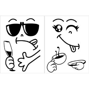 ستيكر لاصق للثلاجة بتصميم وجه مبتسم لطيف من ناين كرافت، ستيكر لاصق للثلاجة بتصميم وجه مبتسم لتزيين المطبخ والغرفة والابواب in Kuwait