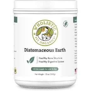 Wholistic Pet Organics DE للكلاب درجة الغذاء العضوي للكلاب - 13 أونصة - سيليكا المياه العذبة الآمنة وغير الكيميائية تعمل على تحسين الصحة العامة in Kuwait