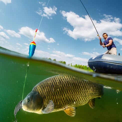 طعم صيد السمك من Walleye، ملاعق صيد السمك، شفرة معدنية VIB ذات شفرة صلبة طعم ملعقة صيد للمياه العذبة للمياه المالحة وسمك السلمون المرقط وسمك السلمون المرقط (فضي/ذهبي/أسود) in Kuwait