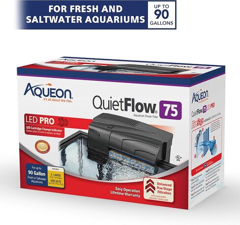 Aqueon QuietFlow LED PRO Aquarium Power Filter, Size 75 in Saudi Arabia