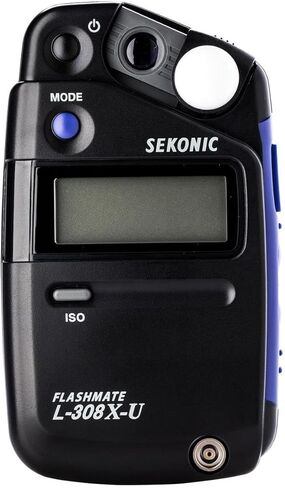 جهاز قياس الضوء الرقمي Flashmate L-308X-U من Sekonic - متعدد الاستخدامات للتصوير الفوتوغرافي والسينمائي مع بطاريات باناسونيك AA in Kuwait