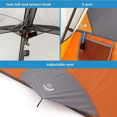 CORE Tent for Family Camping | 4 Person & 6 Person Portable Camp Tent with Carry Bag for Outdoor Car Camping | Included Gear Loft Organizer for Camp Accessories in Kuwait